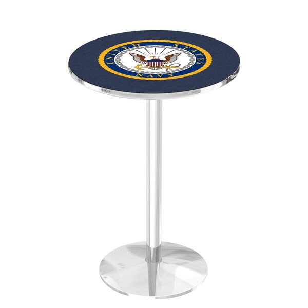 42" Chrome U.S. Navy Pub Table